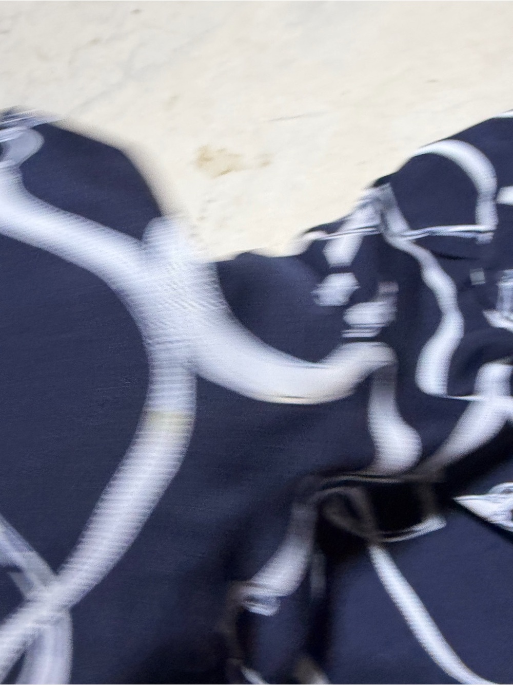 Lauren Ralph Lauren Navy Chain Print shirt Dress 10 - Picture 7 of 12